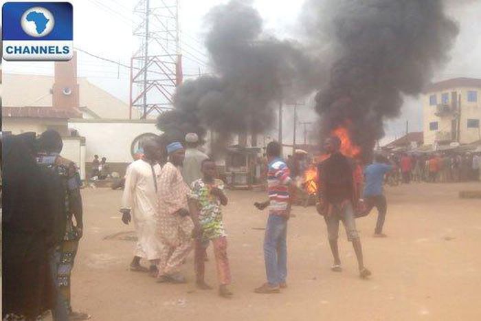 Riot in Ile-Ife, Osun State on March 8, 2017.