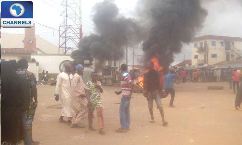 Riot in Ile-Ife, Osun State on March 8, 2017.