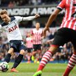 Tottenham Hotspur's midfielder Christian Eriksen has a shot on goal on March 19, 2017