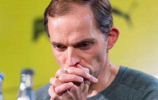 Dortmund's head coach Thomas Tuchel gives a press conference on April 13, 2017 in Dortmund, western Germany, one day after his team lost their Champions League first leg quarter-final match against Monaco