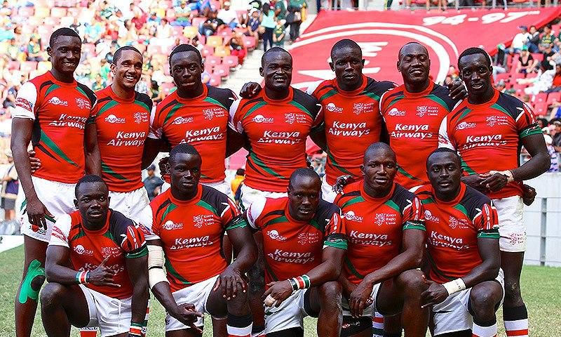 The Kenya Rugby sevens team