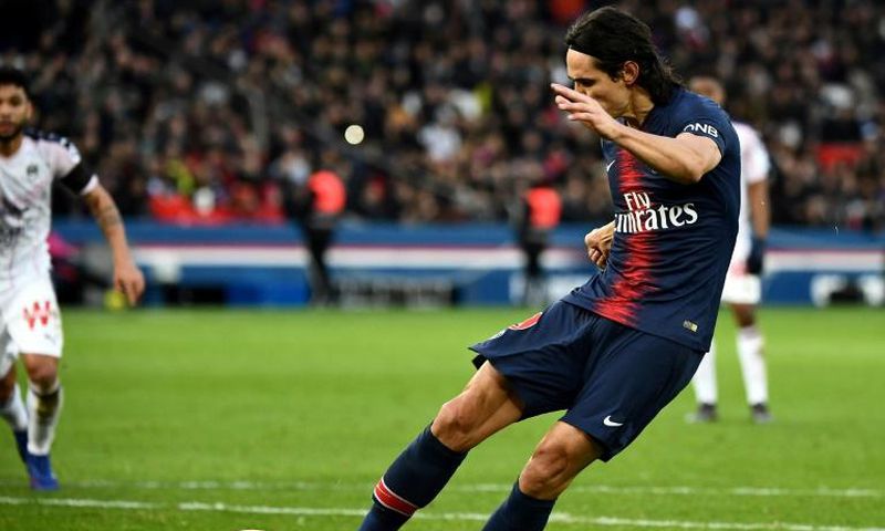 Edinson Cavani smashed home the match-winning penalty but then left the game hurt