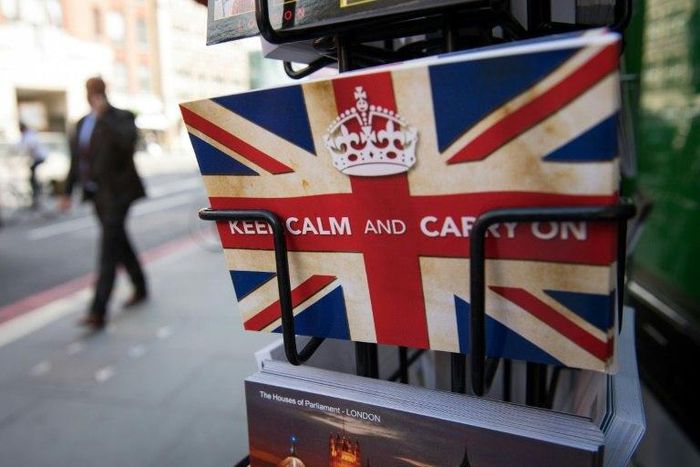 The World War II British slogan "Keep Calm and Carry On" have become a byword for British stoicism