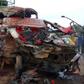 The scene moments after the accident on the Mombasa-Nairobi Highway.