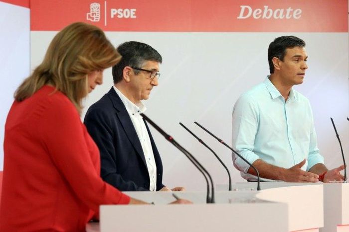 Spain's divided opposition Socialist Party (PSOE) will elect a new leader Sunday from Susana Diaz, Patxi Lopez and former leader Pedro Sanchez