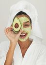 Using avocado as face mask(courtesy)