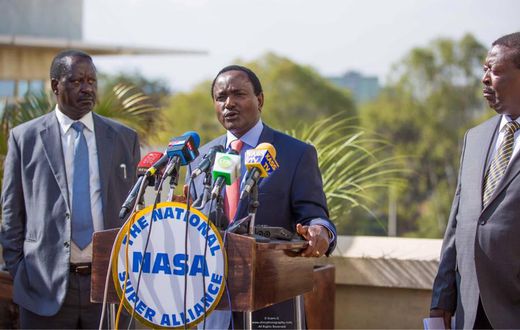 Wiper leader Kalonzo Musyoka and ODM leader Raila Odinga