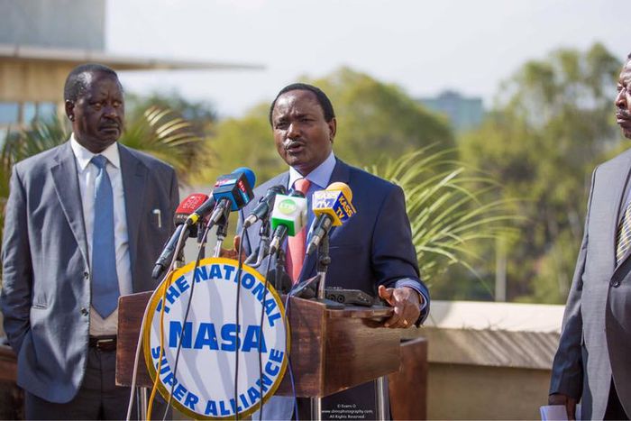 Wiper leader Kalonzo Musyoka and ODM leader Raila Odinga