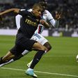 Monaco's forward Kylian Mbappe Lottin (L) clashes with Lyon's defender Mouctar Diakhaby on April 23, 2017