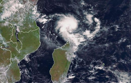 Initial stages of Cyclone Kenneth captured via satelite