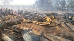 Structures consumed by fire that broke out at Toi Market on Tuesday March 12, 2019 (Oliver Oketch)