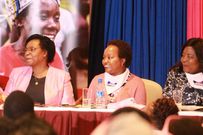Governors Anne Waiguru, Joyce Laboso and Charity Ngilu co-host the Embrace pre-convention together with CS Margaret Kobia and Mama Ida Odinga (Twitter)