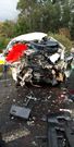 Wreckage at the scene of the Accident