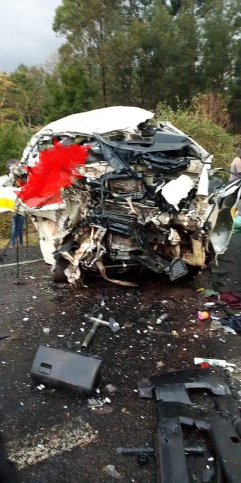 Wreckage at the scene of the Accident
