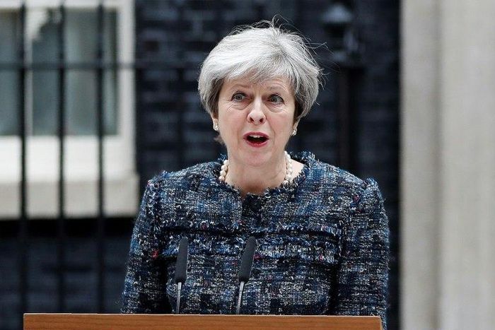 Britain's Prime Minister Theresa May called the snap election last month, saying she wanted a stronger mandate from the public ahead of the Brexit talks, which are due to start in June