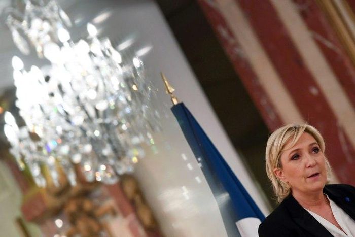 French far-right Front National (FN) party candidate for the presidential election Marine Le Pen delivers a speech in Paris, on March 2, 2017