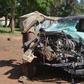 File image of the wreckage of a vehicle in which three AIPCA Bishops perished along the Mwea-Makutano road in 2017