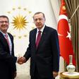 Turkish President Recep Tayyip Erdogan (right) shaking hands with US Secretary of Defence Ashton Carter before a meeting in Ankara, on October 21, 2016