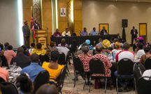 President Uhuru Kenyatta addresses Kenyans living in Namibia (PSCU)