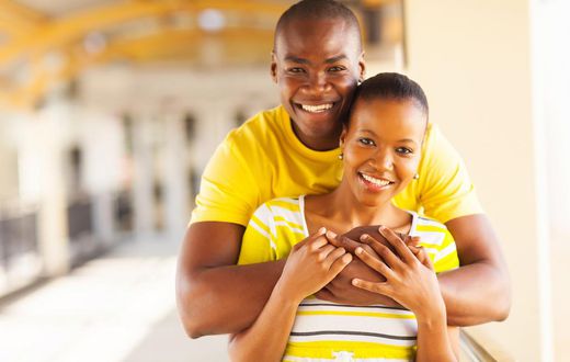 Happy black couple