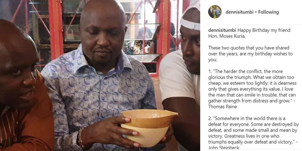 Moses Kuria celebrates birthday at high-end City club