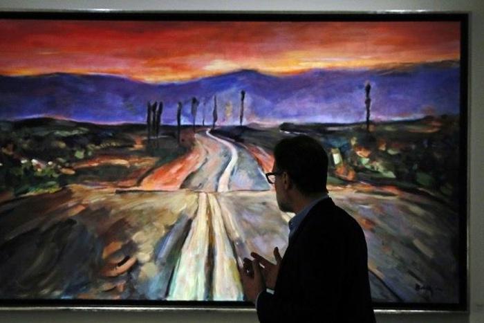 "Endless Highway" is one of some 200 paintings by Bob Dylan on show in London from Saturday, November 5, 2016