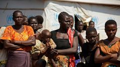 South Sudanese refugees at the Nyumanzi transit centre in Adjumani, Uganda in 2016