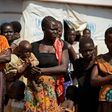 South Sudanese refugees at the Nyumanzi transit centre in Adjumani, Uganda in 2016