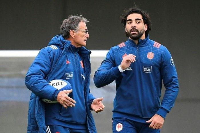 France?s head coach Guy Noves (L) insisted the All Blacks match was not one built around his team seeking revenge for last year's World Cup mauling
