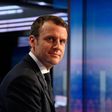 French presidential election candidate for the En Marche movement Emmanuel Macron is pictured prior to taking part in the live evening news at the studios of French private television channel TF1 on March 12, 2017 in Boulogne-Billancourt