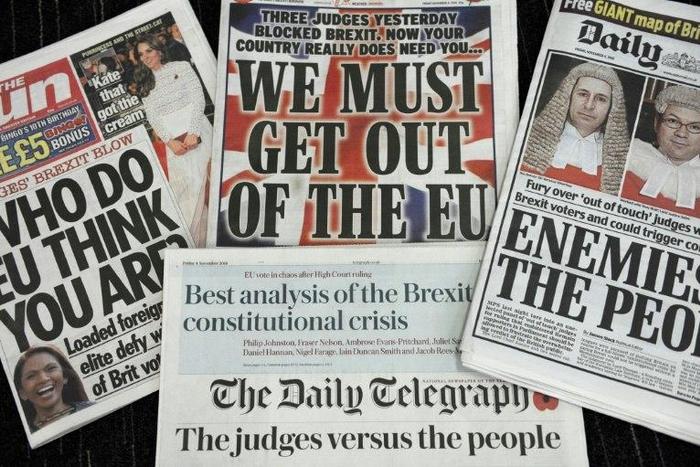 A High Court ruling the UK government must get parliamentary approval before triggering Brexit prompted personal attacks on the judges in the eurosceptic media
