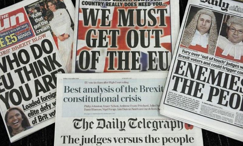 A High Court ruling the UK government must get parliamentary approval before triggering Brexit prompted personal attacks on the judges in the eurosceptic media