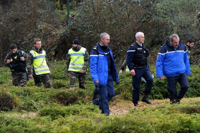 French Gendarmes take part in search operations looking for the Troadec family, missing since February 16