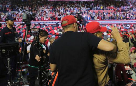 BBC camera operator is attacked at Trump rally
