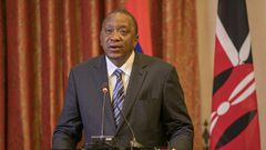 President Uhuru Kenyatta during his recent visit to Mauritius (PSCU)