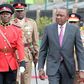 President Uhuru Kenyatta arrives at Parliament for the State of the Nation Address on March 15, 2017