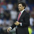 Wales' coach Chris Coleman reacts during their Euro 2016 semi-final football match against Portugal on July 6, 2016