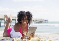 Woman at the beach(Black Girls Dive Foundation)