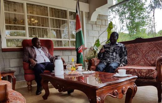 Bomet Governor Isaac Ruto and ODM leader Raila Odinga