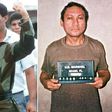 Panamanian General Manuel Noriega (L) at the height of his power in October 1989, and (R) as a prisoner after US troops ousted him from office in January 1990