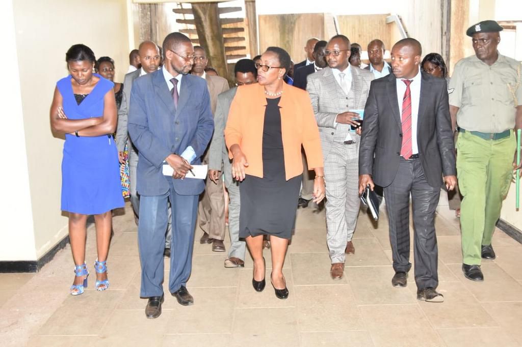 Health CS Sicily Kariuki during her visit to Mathari Hospital (Twitter)