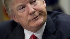 US President Donald Trump speaks during a meeting with county sheriffs in the Roosevelt Room of the White House in Washington, DC, February 7, 2017.