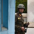 A North Korean soldier patrols the Demilitarized Zone (DMZ) on the border between North and South Korea