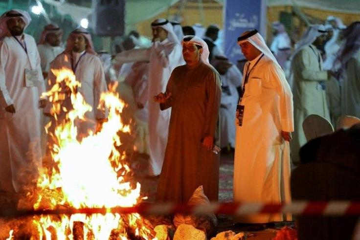 Kuwaitis attend an election campaign meeting for the upcoming parliamentary election, in Kuwait City