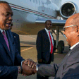 President Uhuru Kenyatta is welcomed by Sudanese President Omar Bashir in 2016.