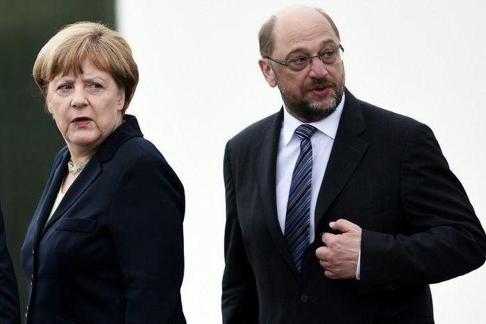 Schulz is hoping to unseat Merkel, the world's most powerful woman in September elections in Germany