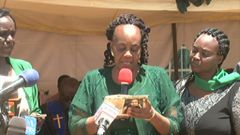 Ivy Wangechi's mother during her Burial