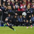 Real Madrid's Welsh forward Gareth Bale in action during the UEFA Champions League 1st leg quarter-final football match FC Bayern Munich v Real Madrid in Munich, southen Germany on April 12, 2017