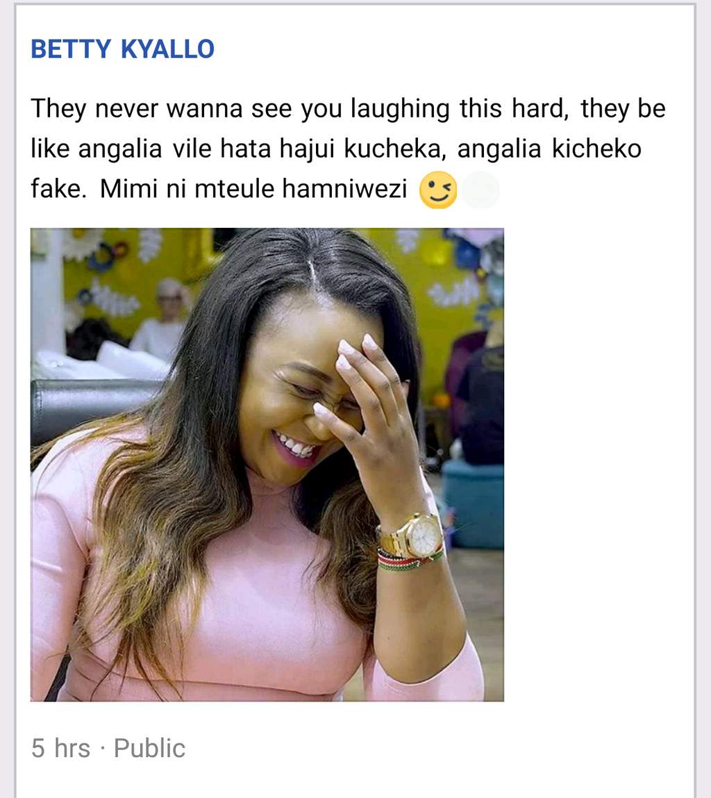 Betty Kyallo's post causes anger (Facebook)