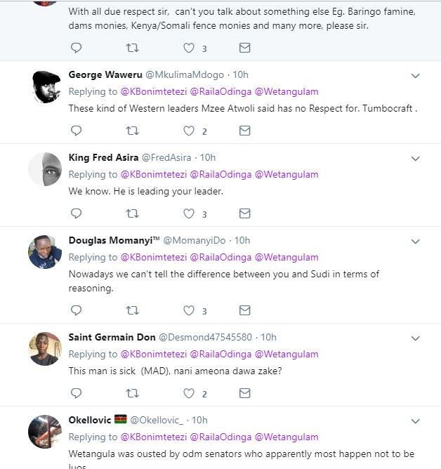 Reactions from KOT on Boni Khalwale's tweet